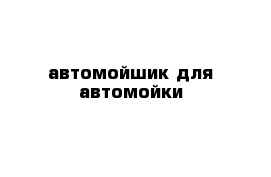 автомойшик для автомойки